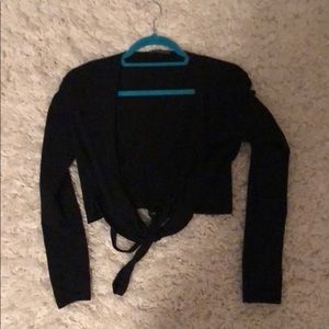 black wrap top